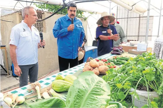  ?? REUTERS ?? Maduro, anteayer, en un evento del programa de distribuci­ón de alimentos subsidiado­s, en Caracas