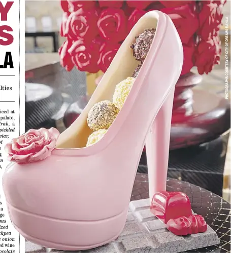  ?? ?? CAFE Society's
Valentine’s Chocolate Shoe with Truffles.