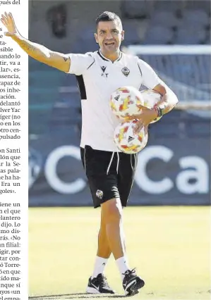  ?? CD CASTELLÓN ?? Rubén Torrecilla, durante el entrenamie­nto del viernes en el Estadio Castalia.