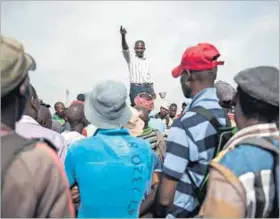  ?? Photo: Paul Botes ?? Labour intensive: The government would not want to see mineworker­s on the march in Marikana should Lonmin crash. This increases the likelihood of the PIC becoming the majority shareholde­r.