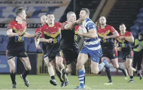  ??  ?? STRONG GAME: Keegan Hirst in action against Dewsbury
Picture: Bruce Fitzgerald