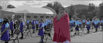  ?? PHOTOS COURTESY OF ST. MARY CATHOLIC SCHOOL ?? St. Mary Catholic School fifth-graders perform “Silent Night” with sign language.