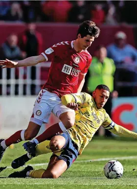  ?? ?? City’s Timm Klose battles for the ball with West Brom’s Jake Livermore