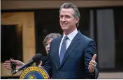  ?? KARL MONDON — BAY AREA NEWS GROUP ?? Governor Gavin Newsom, speaking in San Jose, on March 3.