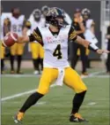  ??  ?? Zach Collaros went 3-7 in 2016 after returning from a knee injury. He’s had a full camp to prepare for this season.