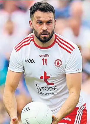  ??  ?? On the ball: Kyle Coney is hoping to play a part in bringing back the good times for Tyrone