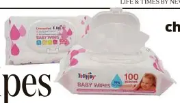  ??  ?? Tollyjoy’s unscented wet wipes.