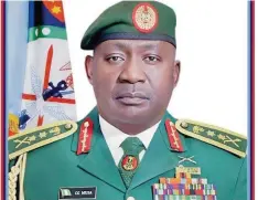  ?? ?? Chief of Defence Staff, General Christophe­r Gwabin Musa