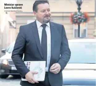  ?? PATRIK MACEK/PIXSELL ?? Ministar uprave Lovro Kuščević