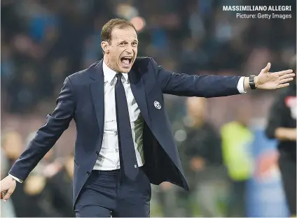  ?? Picture: Getty Images ?? MASSIMILIA­NO ALLEGRI