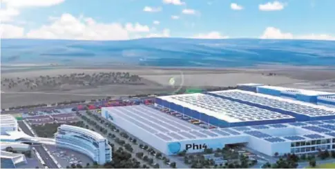  ?? G.E. ?? Recreación virtual de la fábrica de Phi4 que se construirá en Extremadur­a