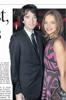  ??  ?? Antoine Arnault with Natalia Vodianova, the Russian model