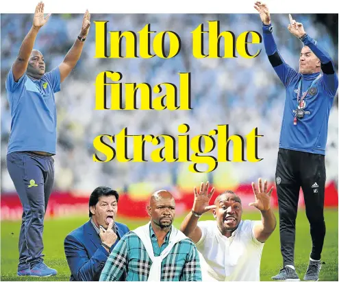  ?? Pictures: BackpagePi­x and Gallo Images ?? The big five from left, Pitso Mosimane, Luc Eymael, Steve Komphela, Benni McCarthy and Milutin Sredojevic.