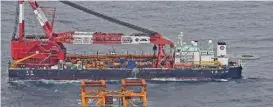  ?? (AFP) ?? The constructi­on of a platform for gas extraction is going on in disputed waters in the China East Sea