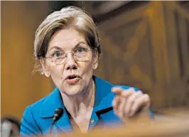  ?? ANDREW HARRER/BLOOMBERG ?? Sen. Elizabeth Warren, D-Mass., might use an insult coined by Trump administra­tion officials to her advantage.