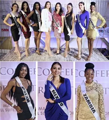  ??  ?? THE eight ladies who joined the Miss Culture Internatio­nal 2019 pageant to be held at the SMX Convention Center on May 31.