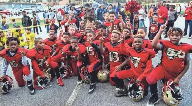  ?? / Rome City Schools ?? The Rome Youth Football Organizati­on’s 8U team poses for a photo after winning the Northwest Georgia Youth Football League’s Division I Superbowl Nov. 17 at Paulding County High School. It was the team’s second title in a row.