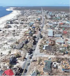  ?? MAUREEN KENYON AND RICARDO ROLON/USA TODAY NETWORK ?? Hurricane Michael had a devastatin­g impact in the coastal Panhandle town of Mexico Beach, Fla.