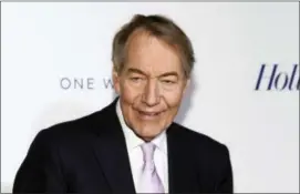  ?? PHOTO BY ANDY KROPA — INVISION — AP, FILE ?? In this file photo, Charlie Rose attends The Hollywood Reporter’s 35 Most Powerful People in Media party in New York.