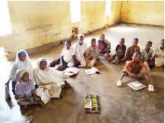  ??  ?? Primary 2 pupils at Husama Primary School, Karaye LGA