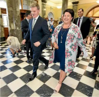  ?? PHOTO: HAGEN HOPKINS ?? The National line-up - but for how long? Bill English is safe for the time being, while Paula Bennett might fancy her chances of stepping up, although her brand took a hit during the election.