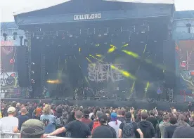  ??  ?? More than 80,000 festival fans swarmed to Castle Donington for Download Festival 2017. Pictured is the crowd for Suicide Silence.