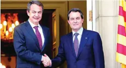  ??  ?? José Luis Rodríguez Zapatero y Artur Más