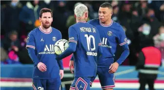  ?? EUROPA PRESS ?? Messi, Neymar y Mbappé amenazan al Madrid