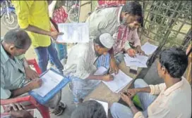  ?? AP ?? Many in Assam’s Hojai district are clueless as to why they have been excluded from the NRC draft list, despite having all the necessary documents proving residency in the state .