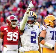  ?? File photo/AP ?? LSU wide receiver Justin Jefferson