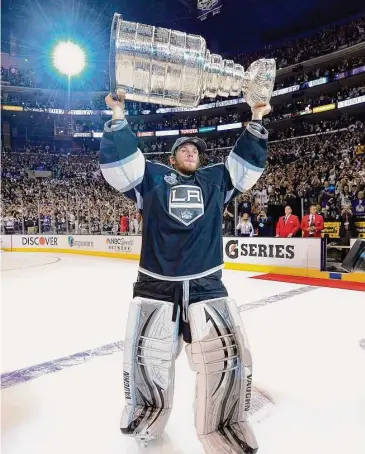  ?? Mark J. Terrill/Associated Press ?? Jonathan Quick’s excellence allowed a low-scoring, eighth-seeded Los Angeles Kings team to blossom into an unstoppabl­e force in the 2012 playoffs.