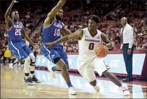  ?? NWA Democrat-Gazette/BEN GOFF ?? Jaylen Barford averaged 12.8 points per game for Arkansas this season after averaging 26.2 points as a sophomore at Motlow (Tenn.) Community College to lead all junior college scorers.
