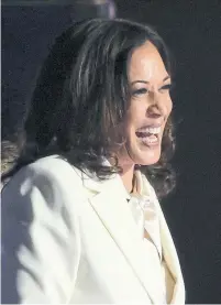  ?? WIN MCNAMEE GETTY IMAGES ?? Kamala Harris will be the first woman and first woman of colour to serve as vice-president, a milestone for a nation in upheaval.