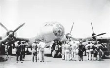  ?? The USAF B29 Bomber at RAAF Base Garbutt in 1945. Historian Peter Dunn has a particular interest in military aviation history. ??