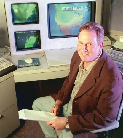  ?? SUN-TIMES FILES ?? Colleagues say Jerry Taft, a meteorolog­ist for 33 years at ABC 7-Chicago, had a one-of-a-kind laugh.