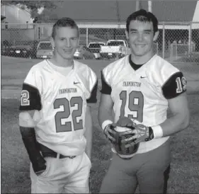  ?? MARK HUMPHREY ENTERPRISE-LEADER ?? Cousins, Matt Wilson (left) and Gabe Sequichie, are among many students whose lives have been touched by the legacy of Becky Knight, who taught the boys at Fayettevil­le’s Woodland Junior High before they came to high school at Farmington.