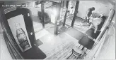  ?? NICK ALBANO ?? A video posted by Angelina’s Pizzeria shows an attempt to steal an ATM from the restaurant.
