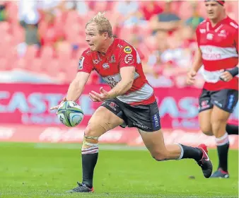  ?? Pictures: GORDON ARONS/GALLO IMAGES ?? FIT AGAIN: Ross Cronje in action during the Super Rugby match against the Jaguares at Ellis Park in Johannesbu­rg in February