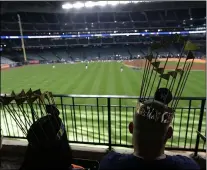  ?? ERIC GAY - THE ASSOCIATED PRESS ?? Fans watch batting practice before Game 2of the baseball World Series between the Houston Astros and the Washington Nationals Wednesday, Oct. 23, 2019, in Houston.