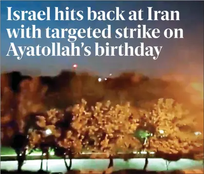  ?? ?? Rising tensions: the US has reported that an Israeli missile struck Iran, but Iranian officials have downplayed the incident