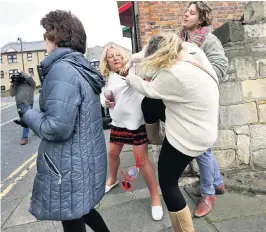  ??  ?? Nuttall scuffle Two women have been arrested after a clash at a rally in Hartlepool attended by Paul Nuttall, the Ukip leader, below. During the incident a red drink was spilled over both. Witnesses claimed one woman was a Ukip supporter and the other...