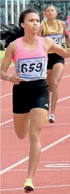  ??  ?? From left: Himasha Eshan, Rumeshika Ratnayake, Aruna Dharshana and Nadeesha Ramanayake finishing off their respective events - Pix by Priyantha Wickramaar­achchi