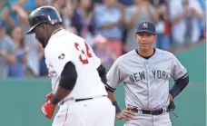  ?? 2013 PHOTO BY JIM ROGASH/GETTY IMAGES ?? David Ortiz, left, and Alex Rodriguez will be among the newcomers for the 2022 Hall of Fame ballot.