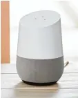  ?? Foto: Google, dpa ?? So sieht der neue Lautsprech­er Google Home aus.