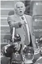  ??  ?? Panthers coach Joel Quennevill­e is ready to restart the season. ‘I’m getting tired of watching horses. I need hockey.’