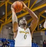  ?? Photo courtesy Rob Rasmussen ?? Quinnipiac’s Kevin Marfo, back from Texas A&M, is the MAAC rebounding leader and is tied for second in assists.
