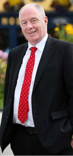  ??  ?? WESTWARD HO: Rural Affairs Michael Ring on the streets of Westport, Co Mayo. Photo: Steve Humphreys