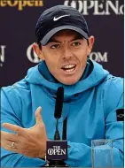  ??  ?? OUTSPOKEN: World No 1 Rory McIlroy