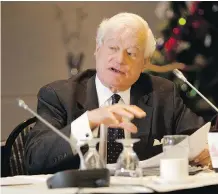  ?? GREG SOUTHAM/ FILES ?? Tommy Banks was a senator for 11 years. He’s seen here in 2011 taking part in meetings of the Senate energy committee.
