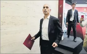  ?? FOTO: SIRVENT ?? Rubiales, molesto con el Madrid por su actuación en el caso de Lopetegui